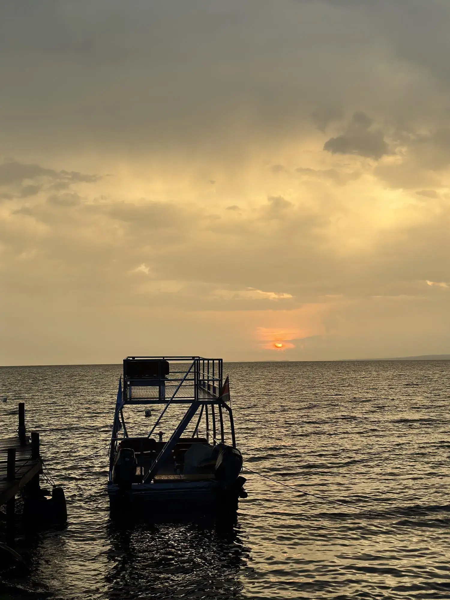 The jetty and boats at dusk